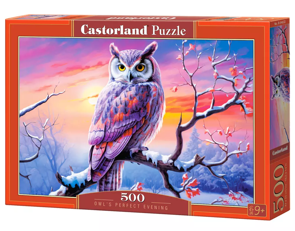 Puzzle 500 elementów. Perfekcyjny wieczór sowy - Puzzle