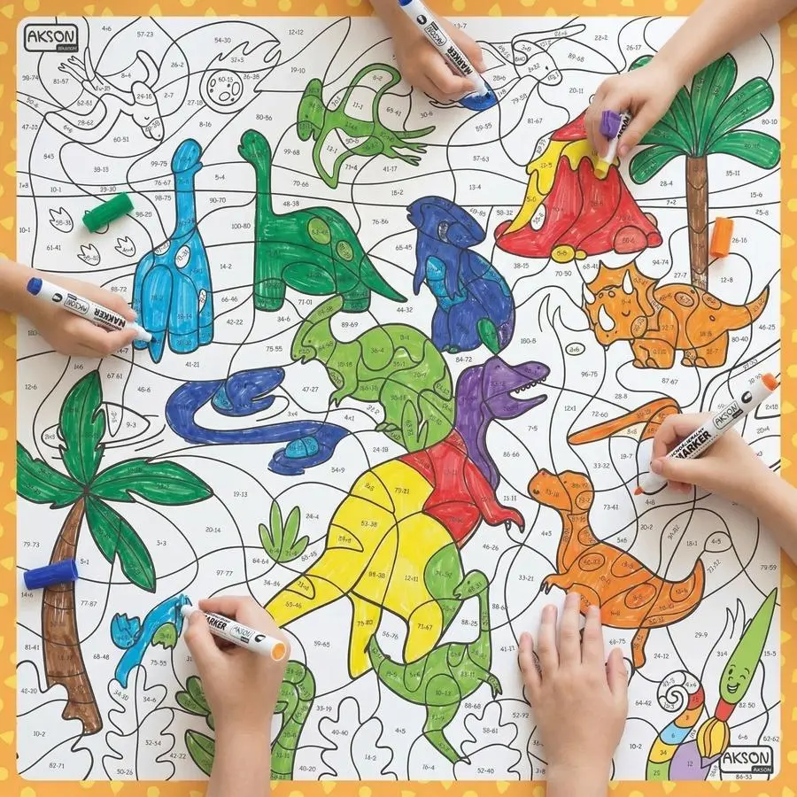 Mata suchościeralna matematyczna Dinozaury 100x100 - Książki