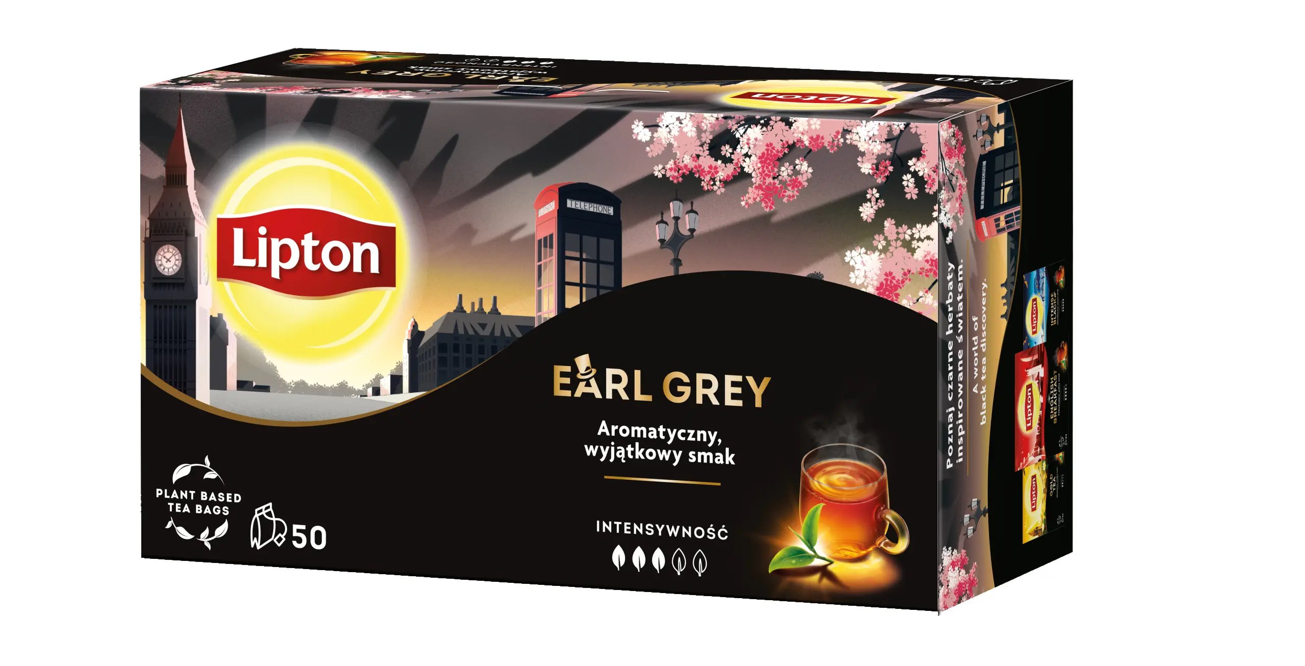 Herbata czarna Lipton Earl Grey, 75 g (50 torebek) - Papiernicze i szkolne
