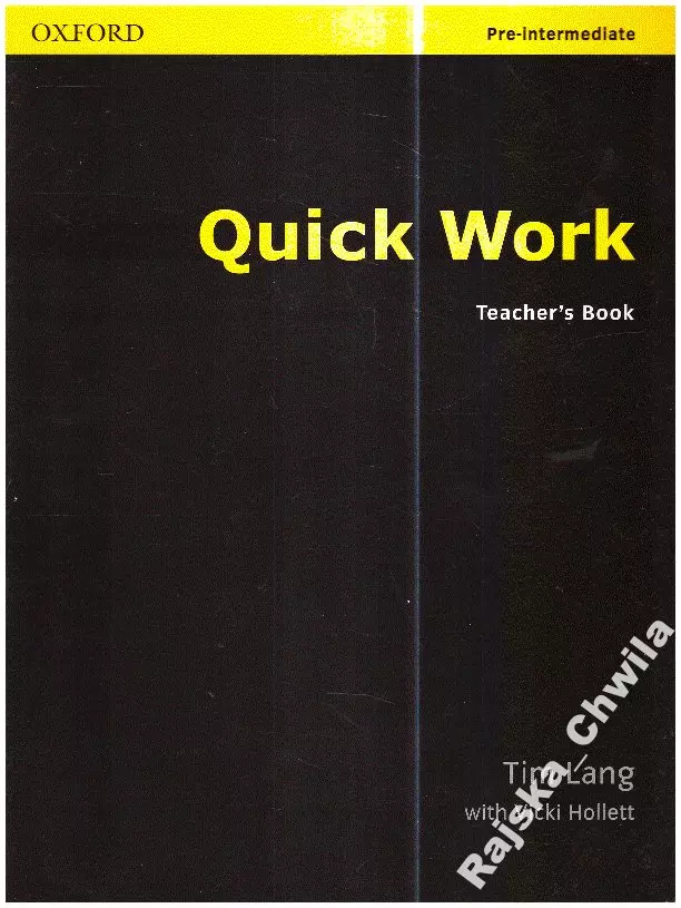 Quick Work Teachers Book - Książki