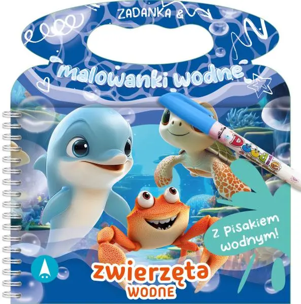 Zadanka & malowanki wodne. Zwierzęta wodne - Książki