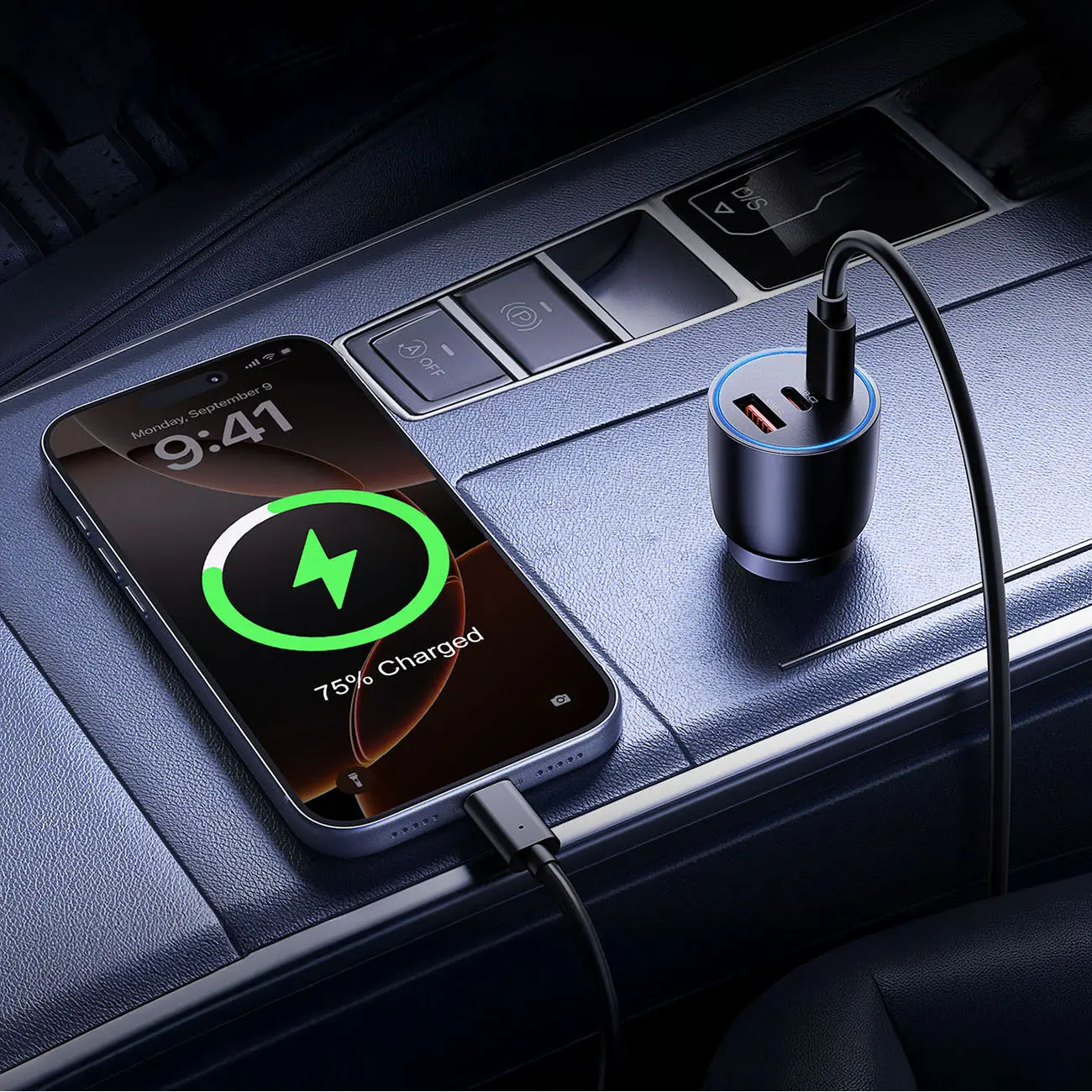 Ładowarka samochodowa Orico PowerLink 165W USB-A + 2x USB-C - czarna - Elektronika i akcesoria