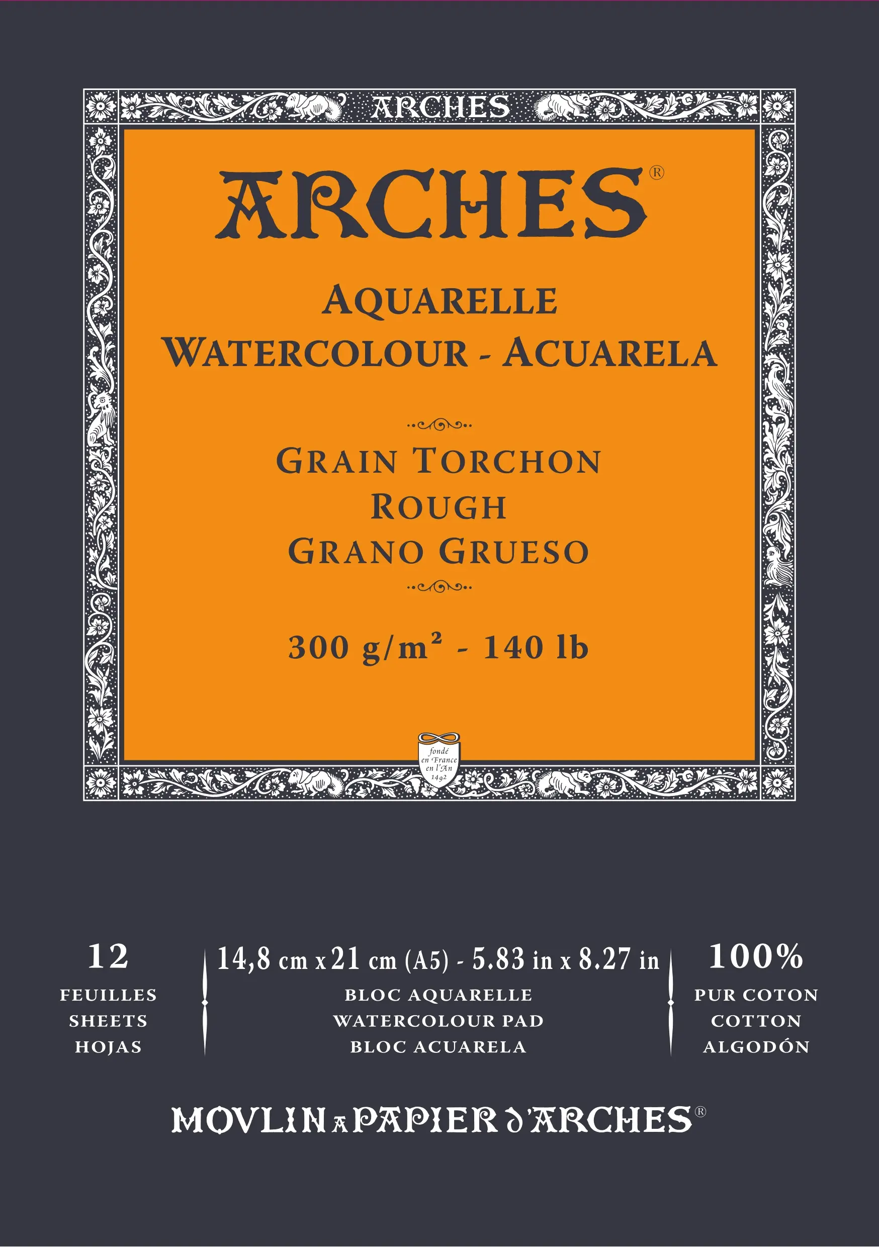 Blok do akwareli A5 300g RG natural white, Arches - Papiernicze i szkolne