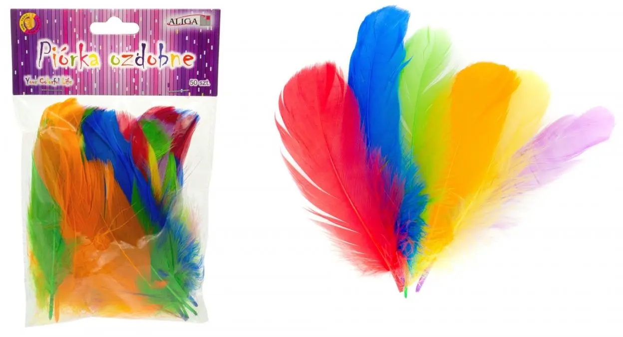 Piórka 10-12cm 50szt - Papiernicze