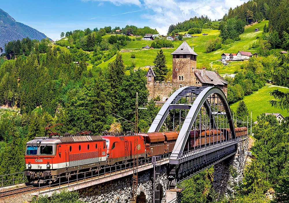 Puzzle 500 elementów. Train on the Bridge - Puzzle