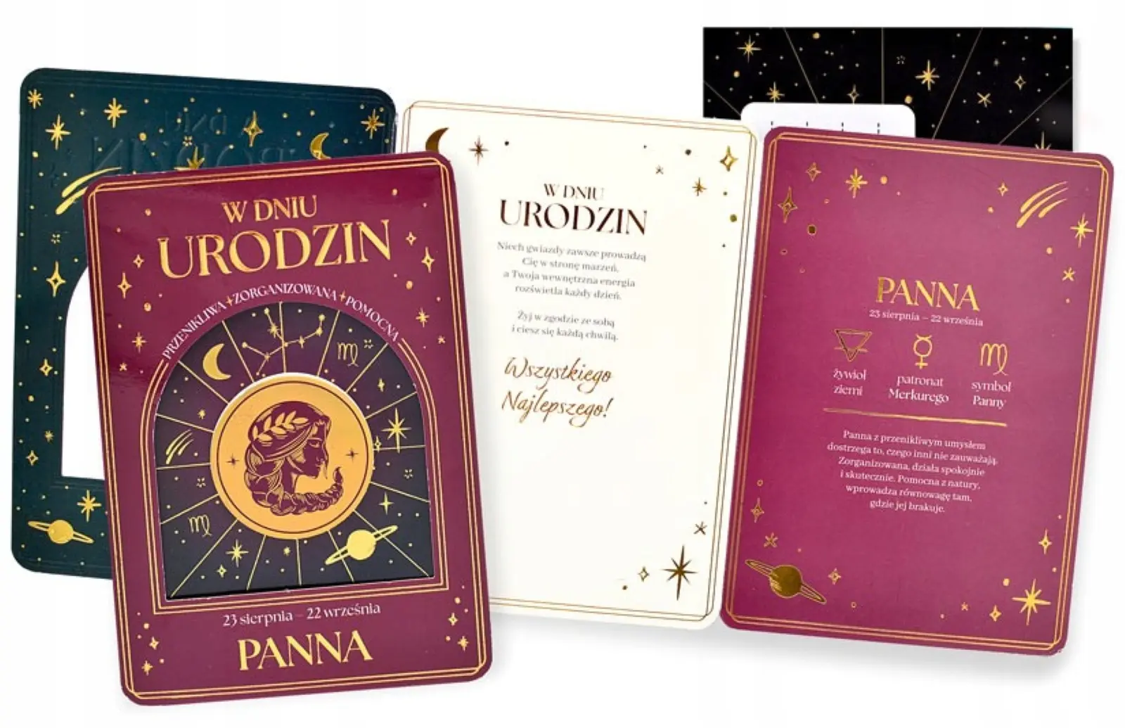 Karnet DK-1446 Urodziny (znaki zodiaku, Panna), Passion - Papiernicze i szkolne