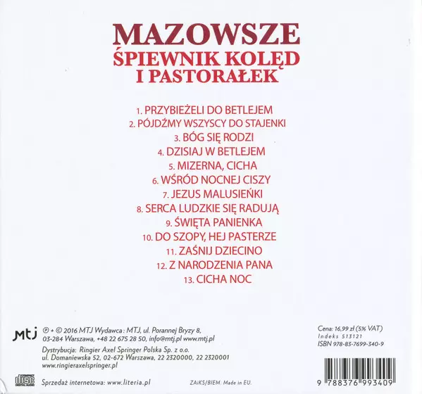 Śpiewnik Kolęd I Pastorałek - Muzyka
