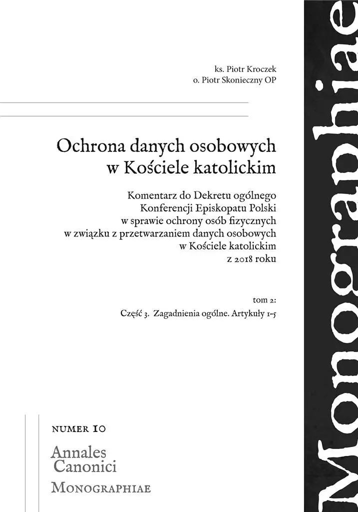 Ochrona danych osobowych w Kościele katolickim. Tom 2 - Książki