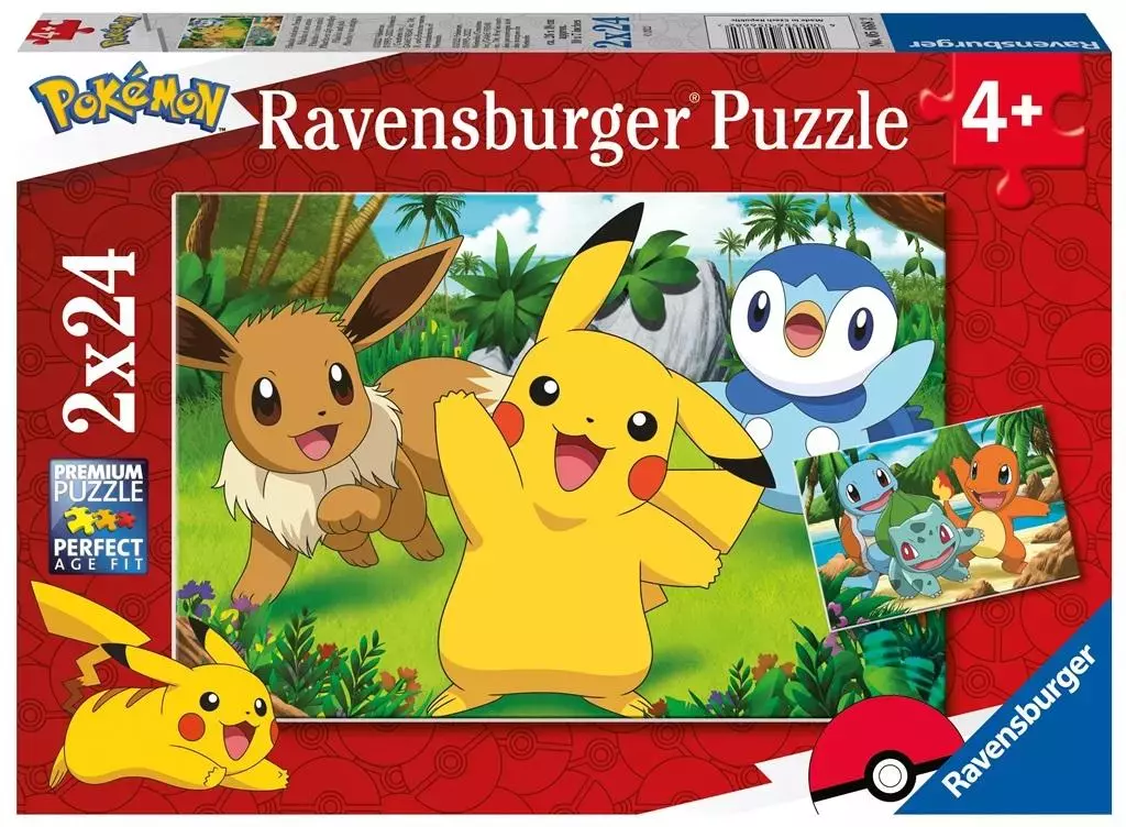 Puzzle 2x24 elementy. Pokemon - Puzzle