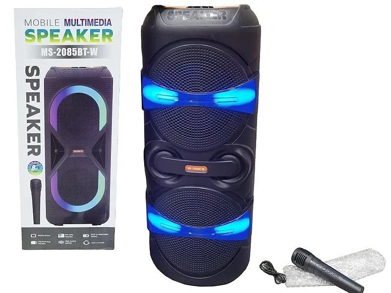 Głośnik Bluetooth z mikrofonem karaoke USB - Elektronika i akcesoria