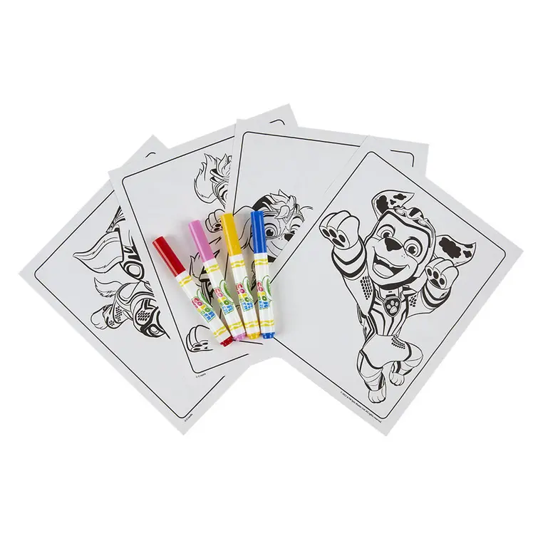 Crayola Kolorowanka dla dzieci i 4 niebrudzące magiczne flamastry Color Wonder Mess Free Psi Patrol 3+ - Książki