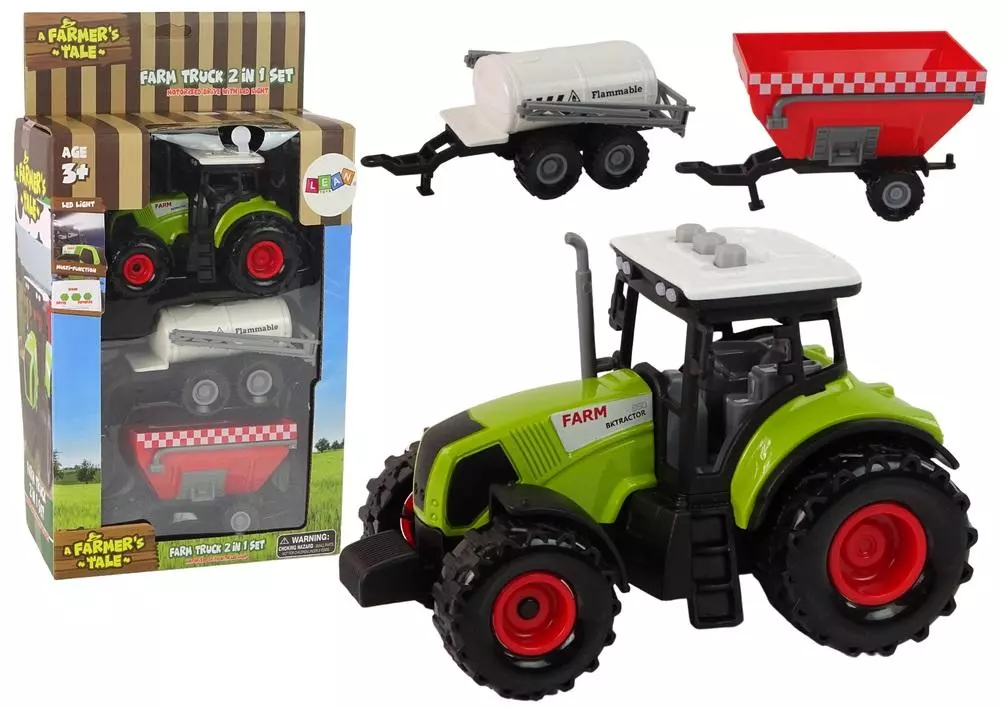 Traktor LED z dźwiękiem + acesoria - Zabawki