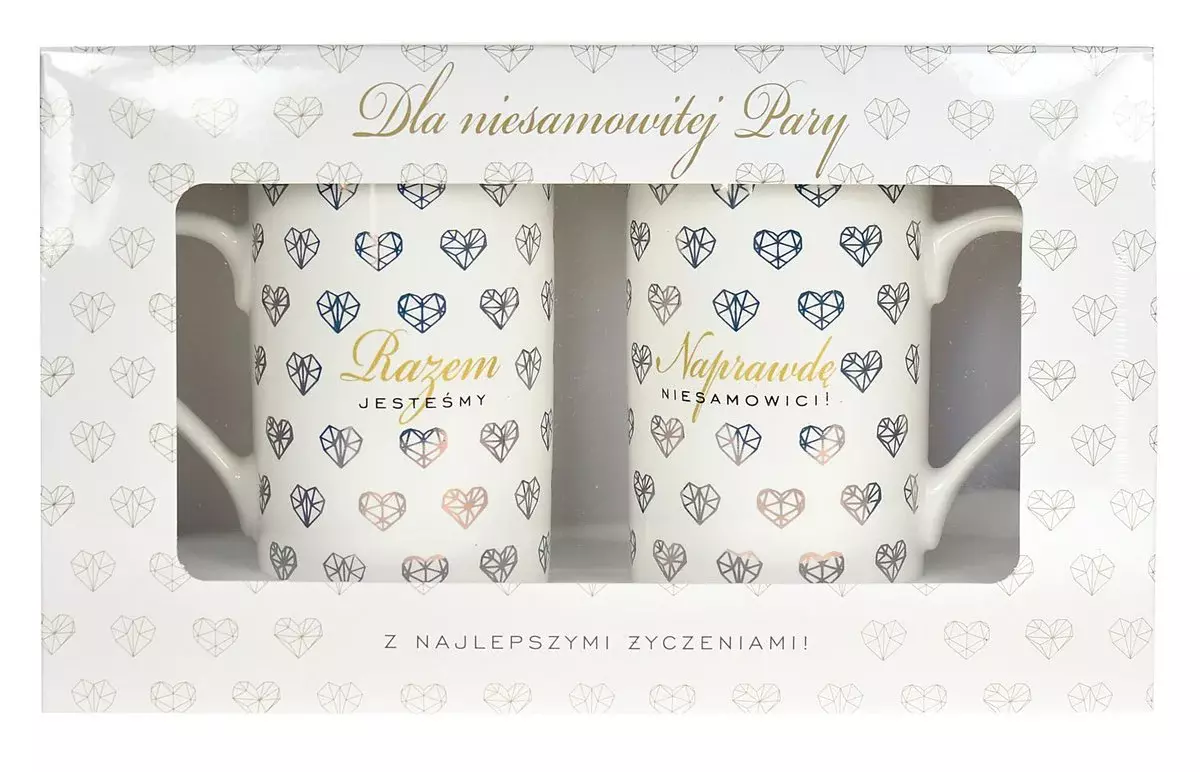 Komplet kubków dla pary - Papiernicze i szkolne