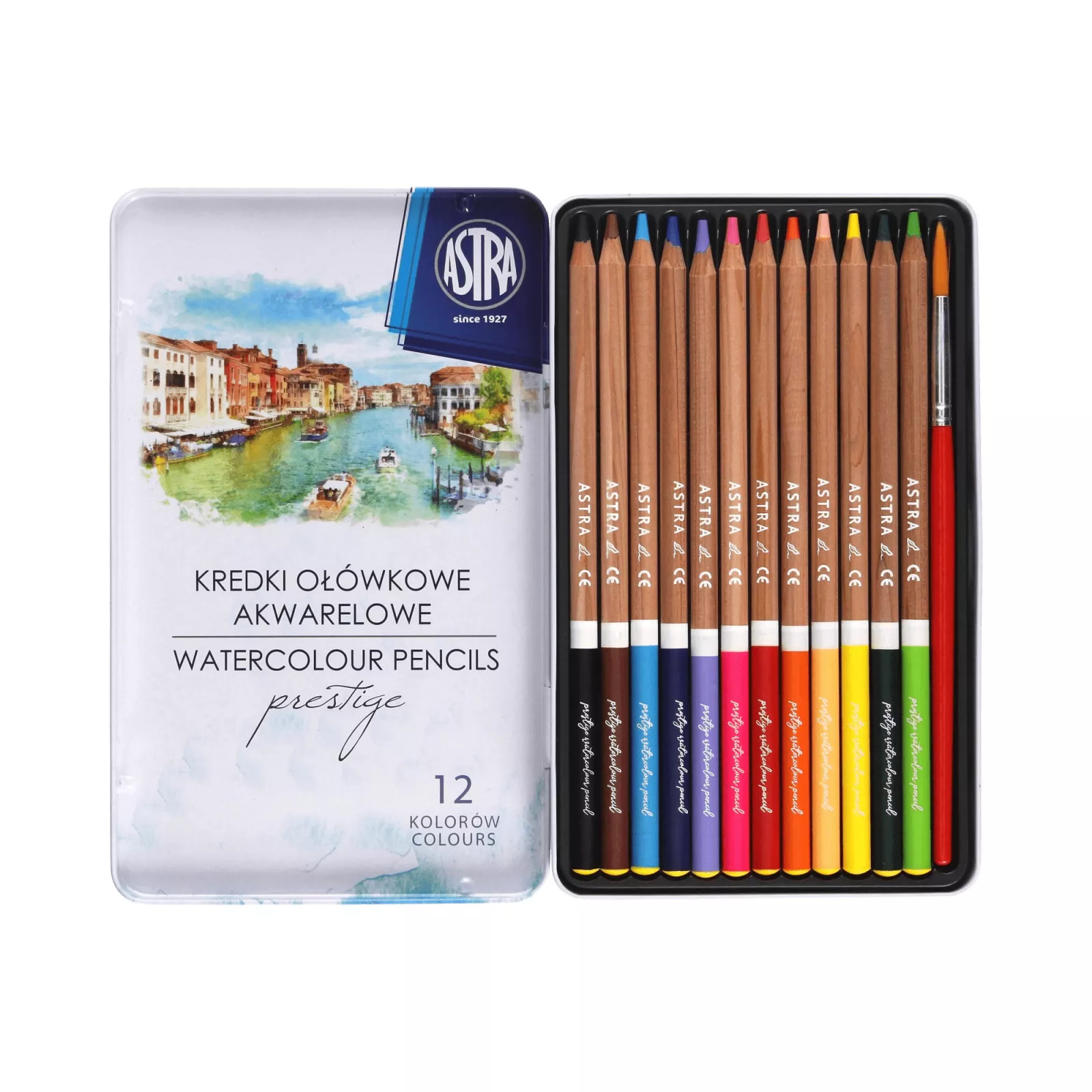 Kredki akwarelowe Prestige, 12 kolorów - Papiernicze i szkolne