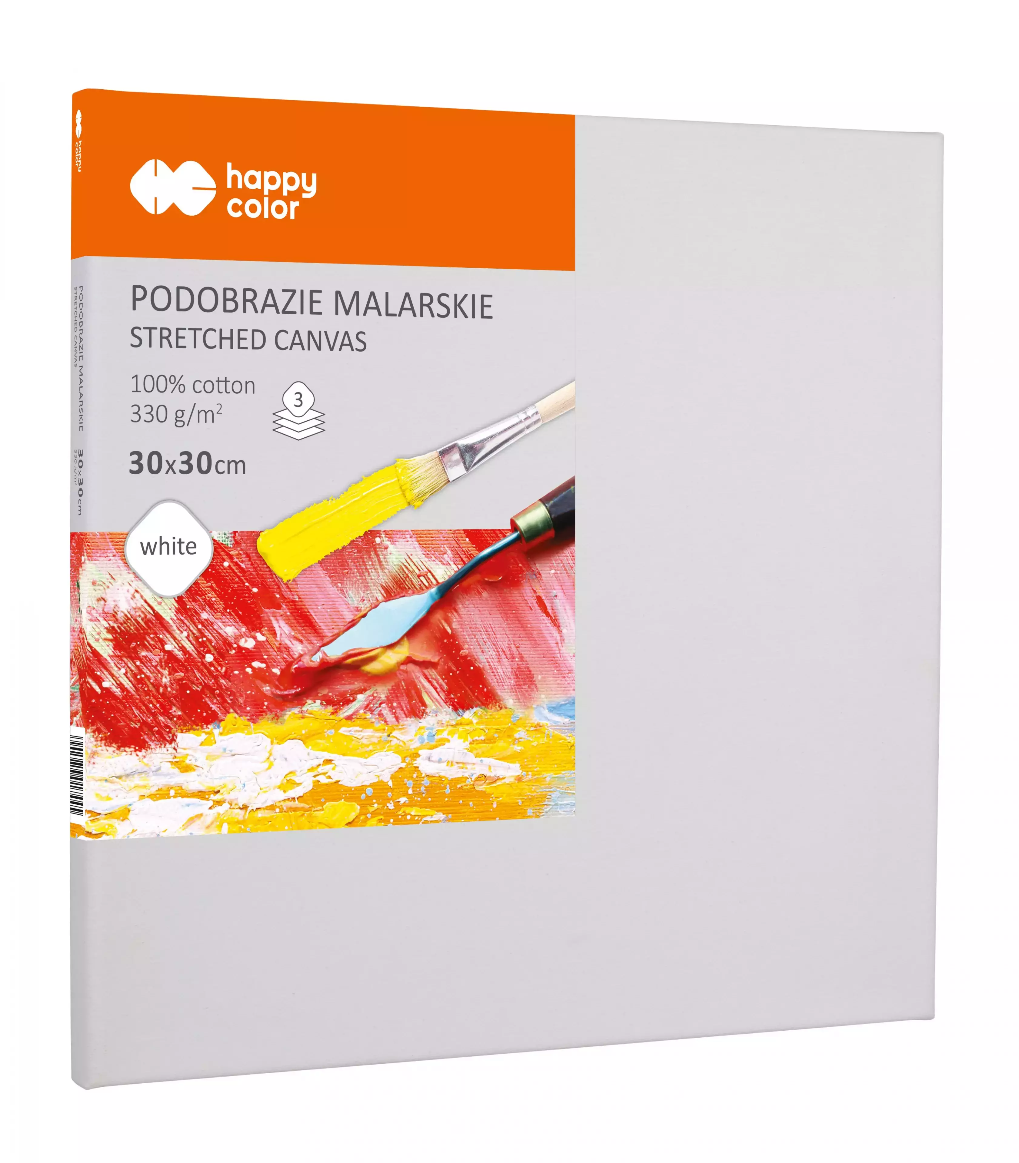 Podobrazie malarskie bawełniane 30X30cm płótno 330gsm Happy color - Papiernicze i szkolne
