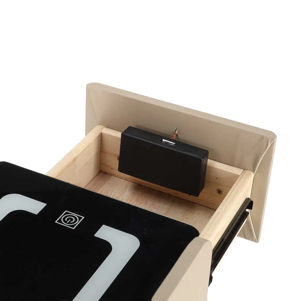 Szafka nocna szuflady oświetlenie LED USB ładowanie głośnik Bluetooth beżowa - Elektronika i akcesoria