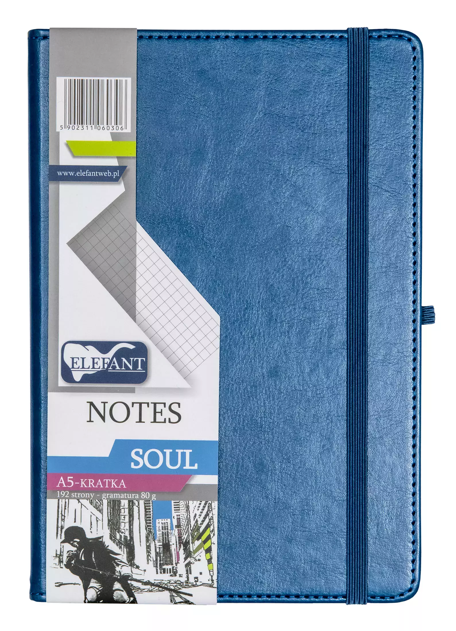 Notes Soul A5 192 strony w kratkę, niebieski - Papiernicze i szkolne