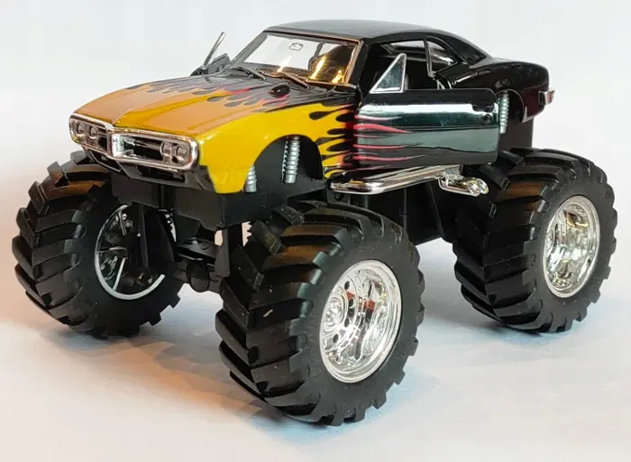 WELLY METALOWE AUTO Z NAPĘDEM 1967 PONTIAC FIREBIRD MONSTER TRUCK DUŻE KOŁA - Zabawki