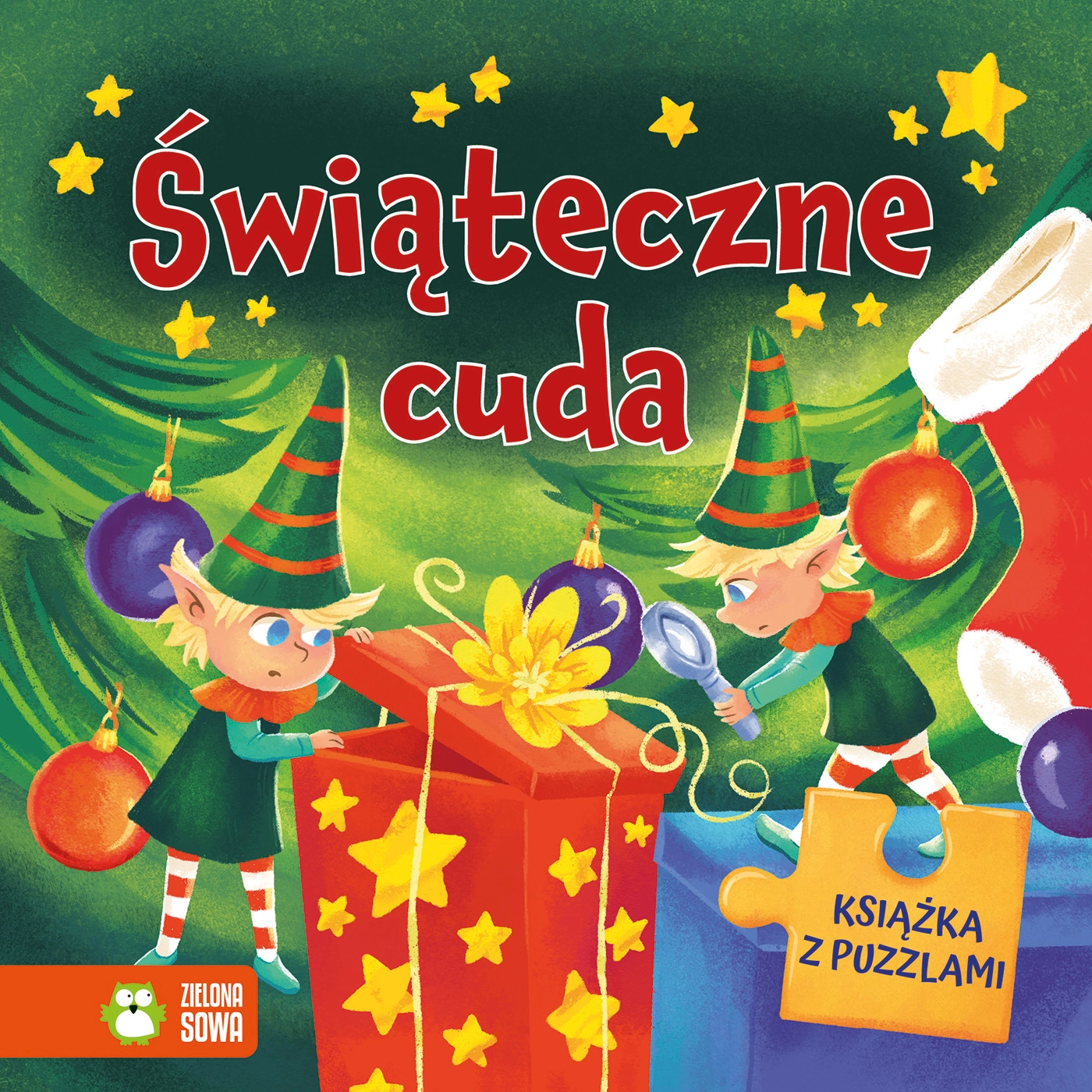 Świąteczne cuda. Książka z puzzlami - Książki