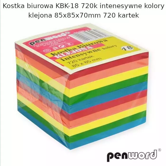Kostka biurowa mix 85x85x70mm 720K - Papiernicze i szkolne