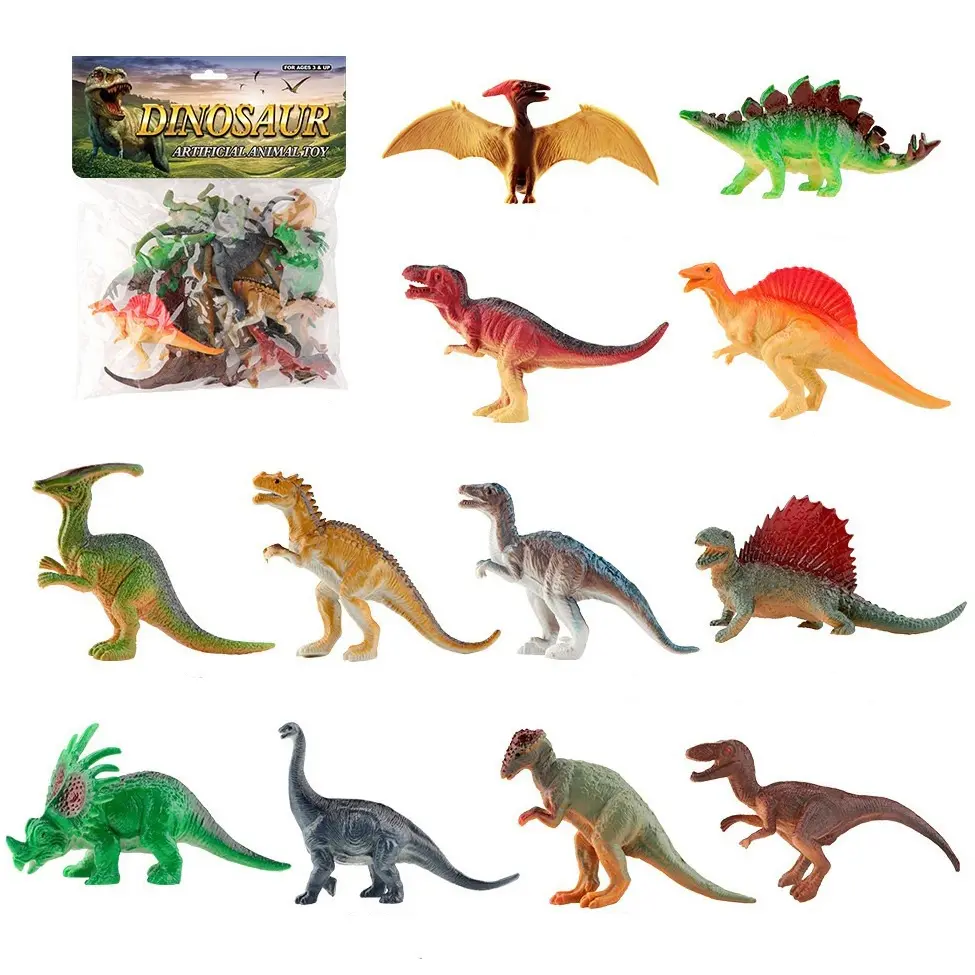 Zestaw dinozaurów 12 sztuk - Zabawki