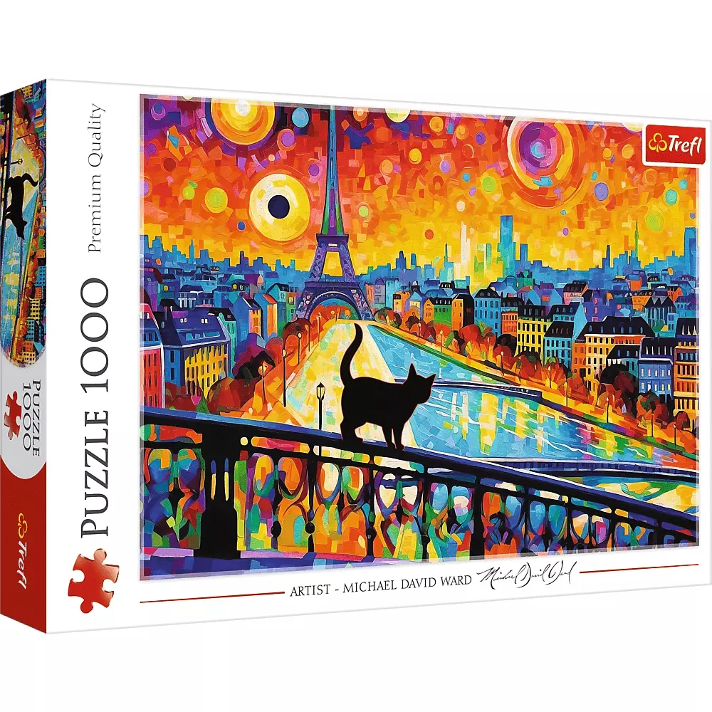 Puzzle 1000 Kot w Paryżu TREFL - Puzzle