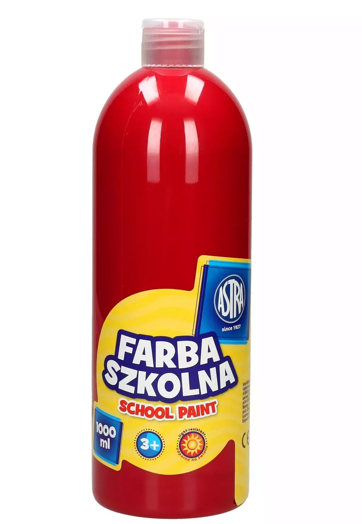 Farba szkolna 1000 ml, czerwona - Papiernicze i szkolne