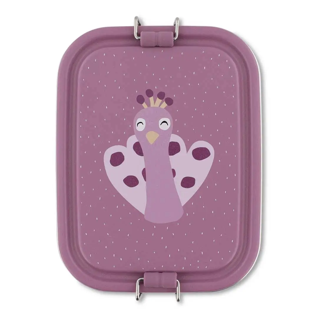 Mały stalowy lunch box - Paw Trixie Baby - Papiernicze i szkolne