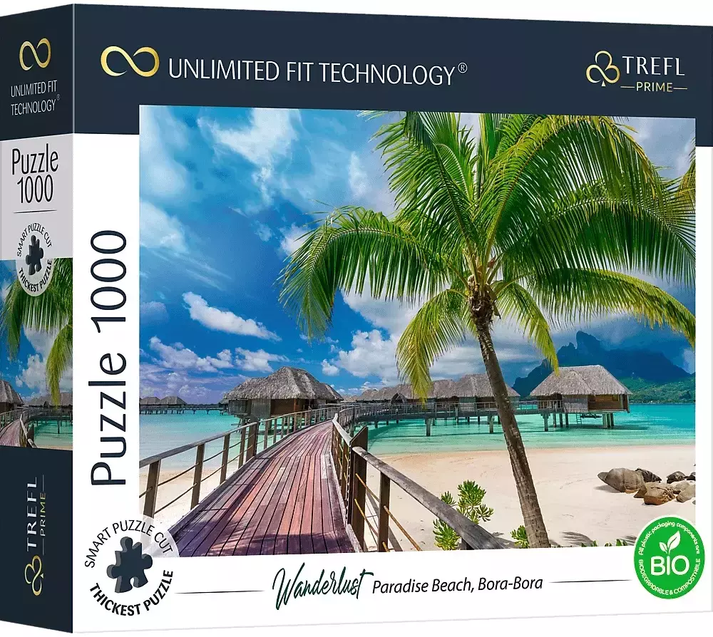 Puzzle 1000 elementów. Paradise Beach, Bora-Bora - Puzzle