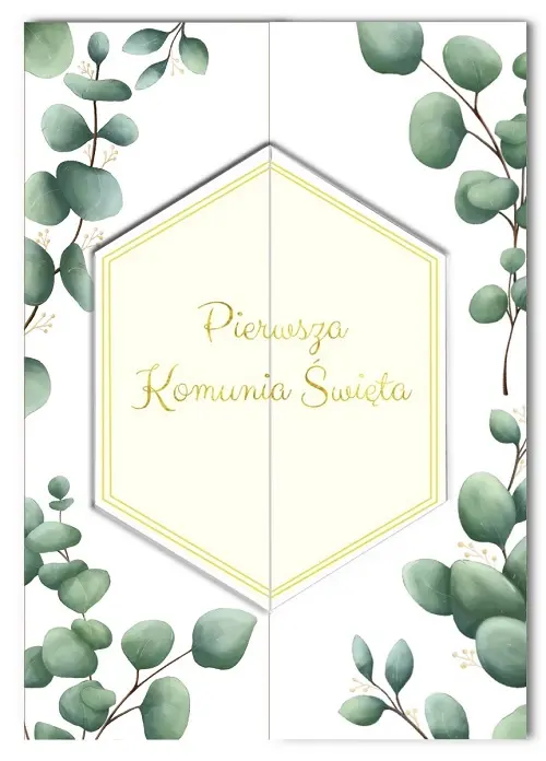 Karnet komunijny, eukaliptus - Papiernicze i szkolne