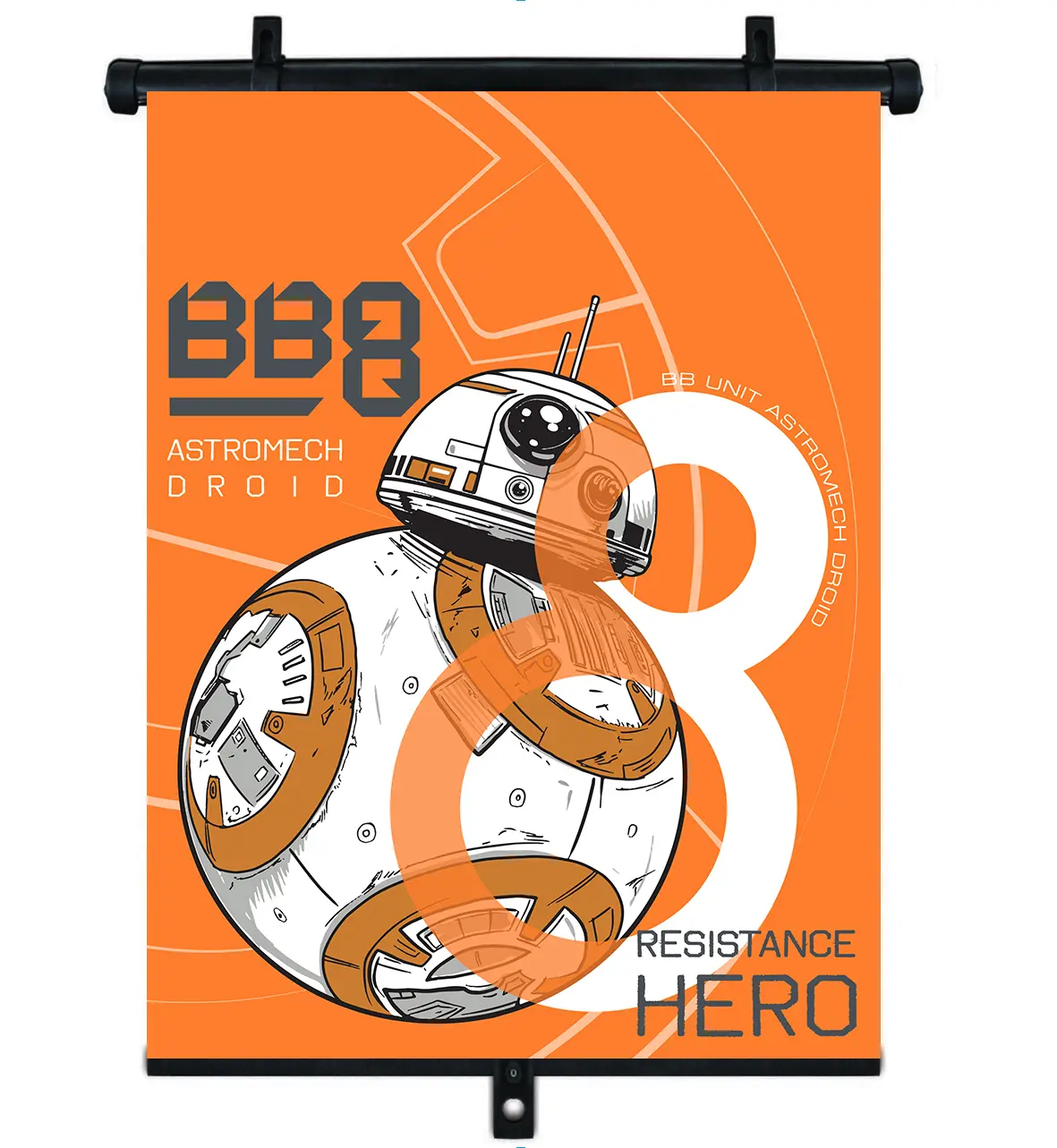 Roleta Przeciwsłoneczna 1SZT 36*45CM Star Wars BB8 - Elektronika i akcesoria