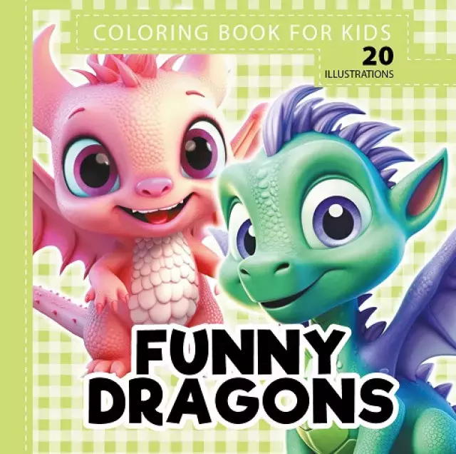 Kolorowanka usztywniana Funny dragons Śmieszne smoki zielony - Zabawki