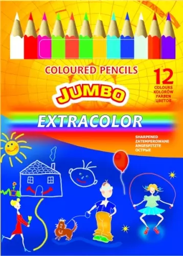 KREDKI FUNJOY JUMBO 12 KOLORÓW 108672 - Papiernicze i szkolne