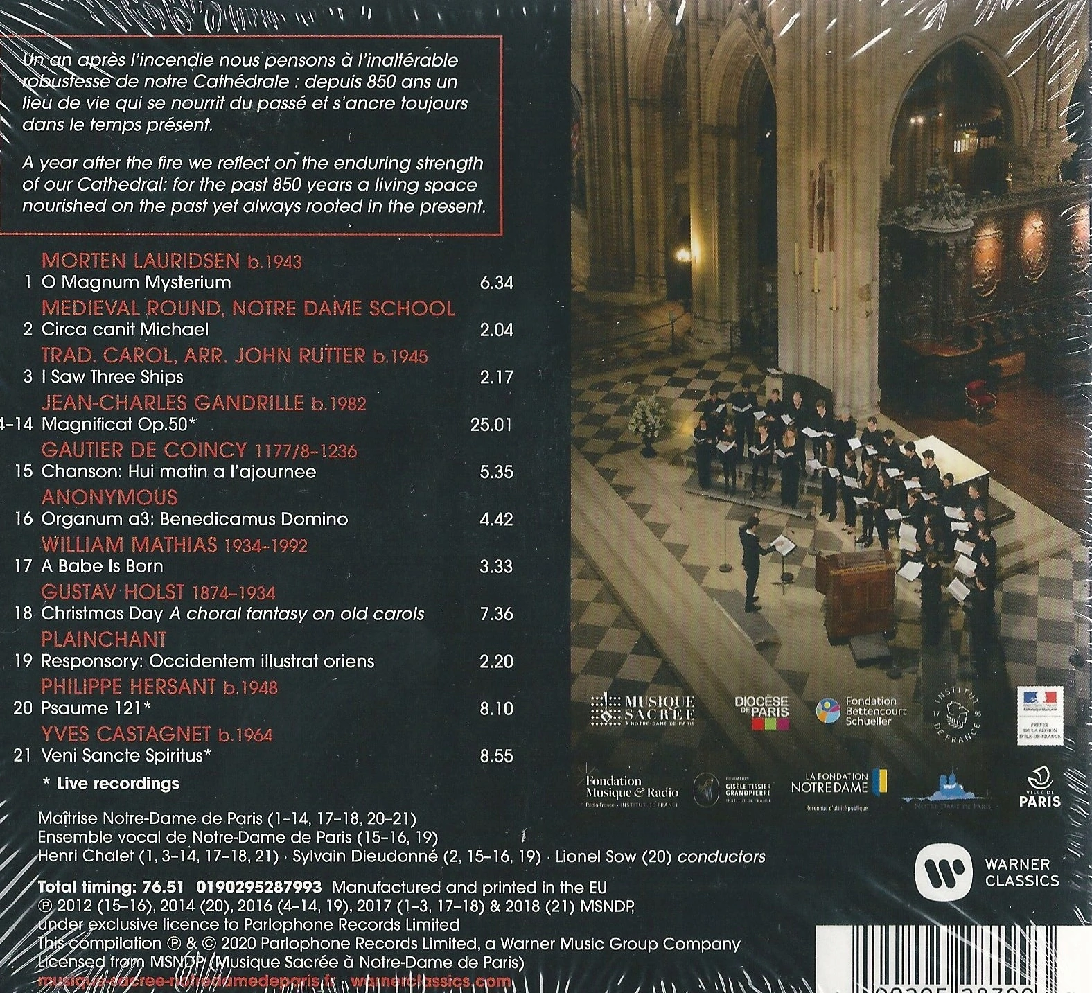 NOTRE-DAME, CATHEDRALE D'EMOTIONS - Muzyka
