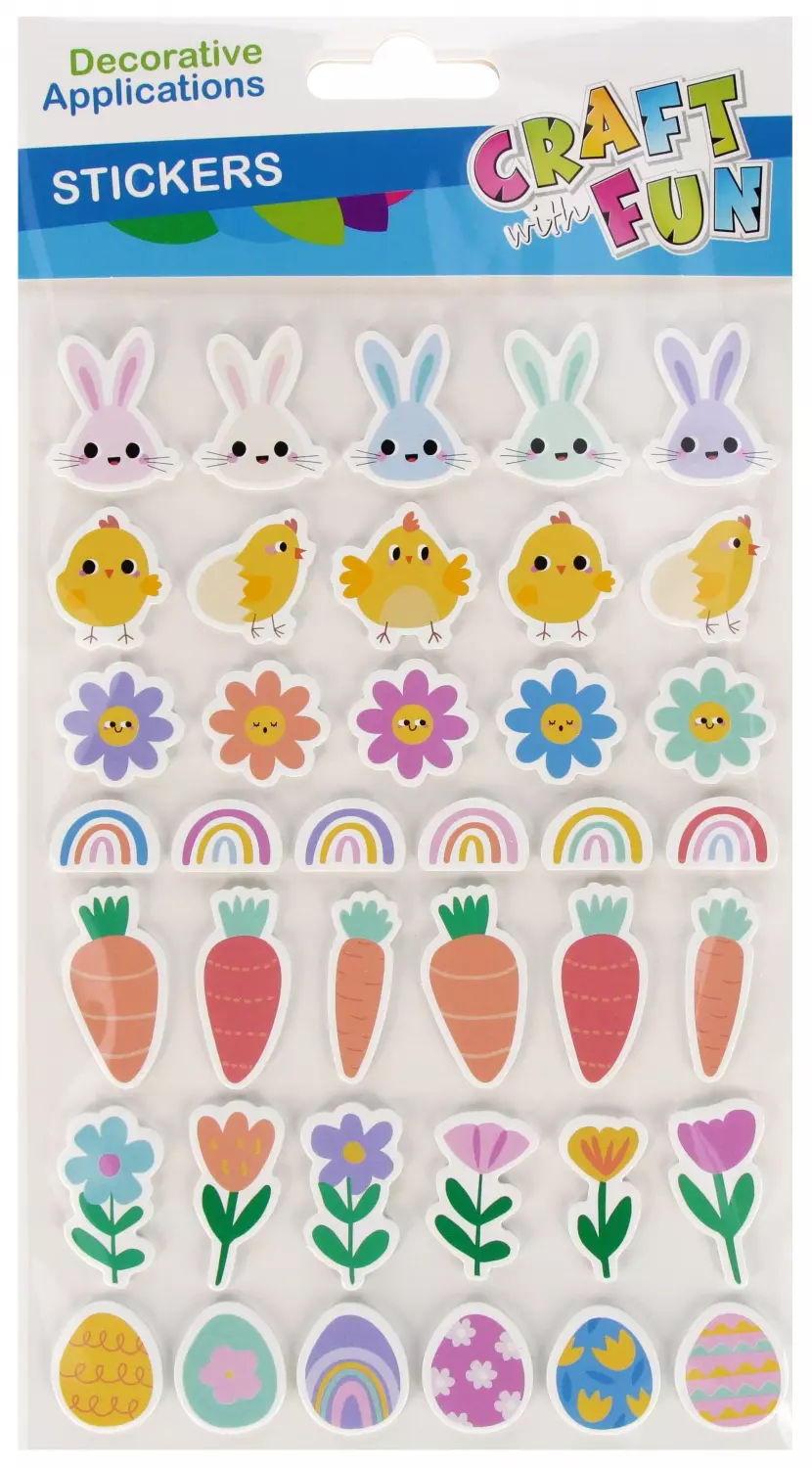 Ozdoba Dekoracyjna Samoprzylepna Eva Wielkanoc Craft with Fun 553726 - Papiernicze i szkolne