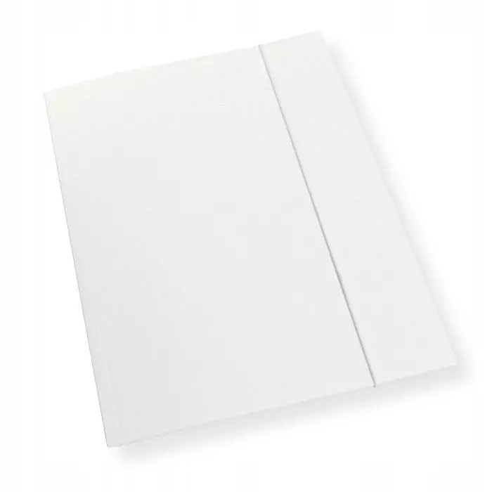 Teczka A4 z gumką biała 300gsm 10szt - Książki
