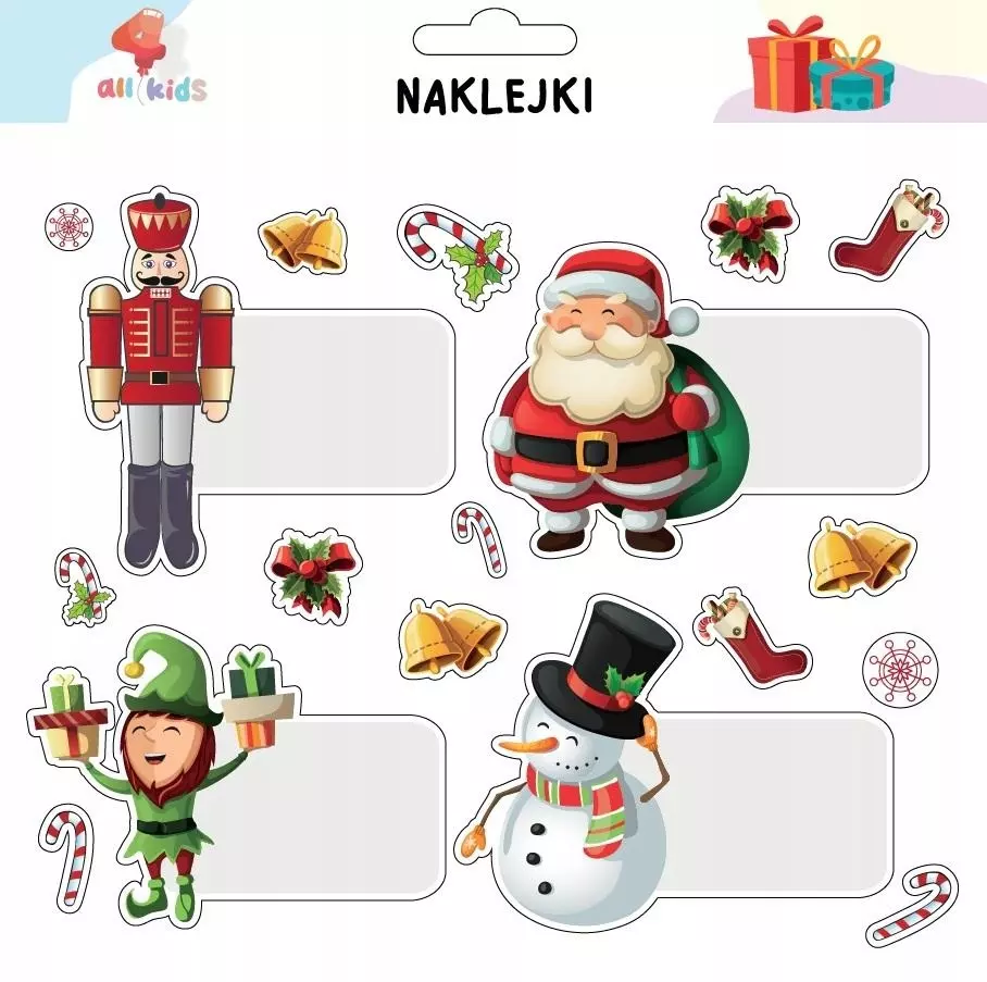 Naklejki na prezenty Boże Narodzenie 6 - Papiernicze i szkolne