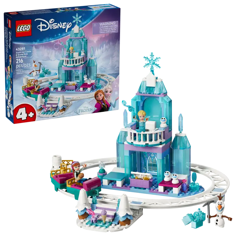 LEGO Disney™ Lodowy zamek Elzy i śnieżna przejażdżka 43281 - Zabawki