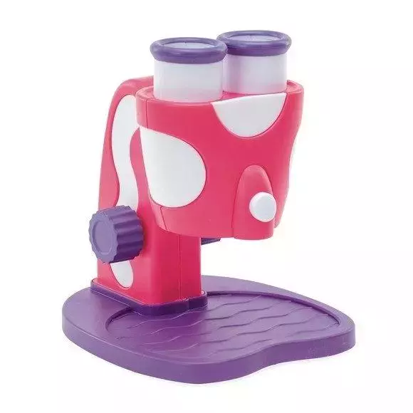 GeoSafari Jr. Mikroskop dla dzieci x 8 (różowy) - Zabawki
