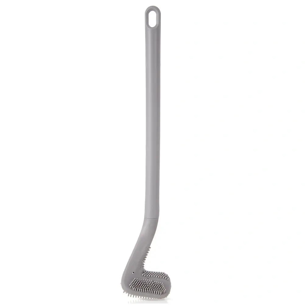 Szczotka do toalety silikonowa szara 40 cm - Dom i ogród