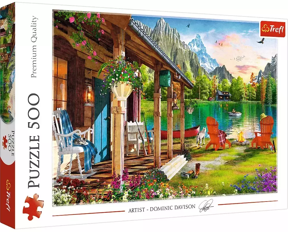 Puzzle 500 elementów. Domek w górach - Puzzle