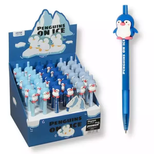 Długopis Pingwin na lodzie, niebieski ZF2922 p36 - Papiernicze i szkolne