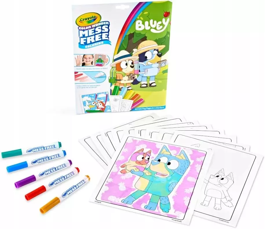 Crayola Kolorowanka Wodna Dla Dzieci Bez Brudzenia Mess Free BLUEY na plaży - Książki