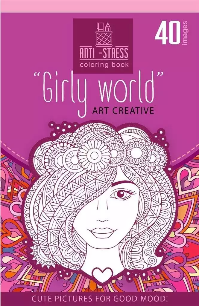 Kolorowanka antystresowa 126x200 20 Girly world - Książki