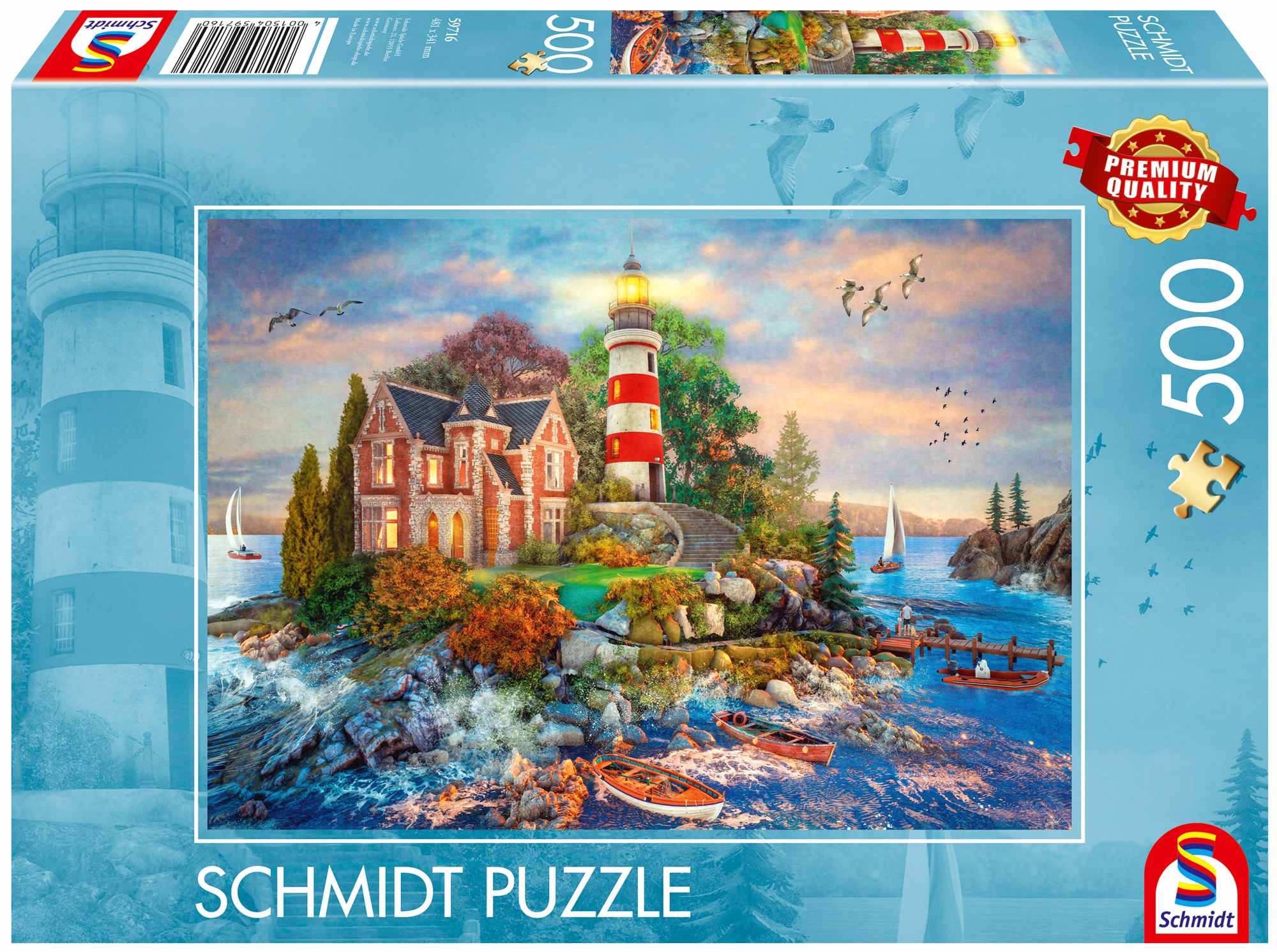 Puzzle 500 PQ Latarnia morska 113676 - Puzzle