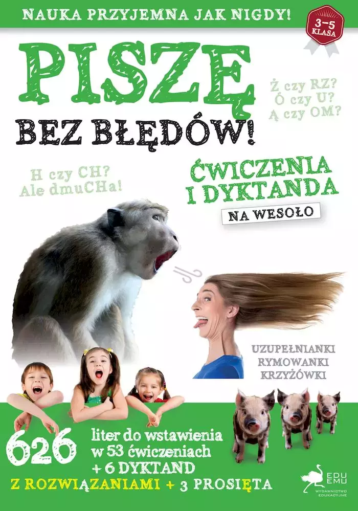 Piszę bez błędów. Ćwiczenia i dyktanda na wesoło wyd. 2023 - Książki