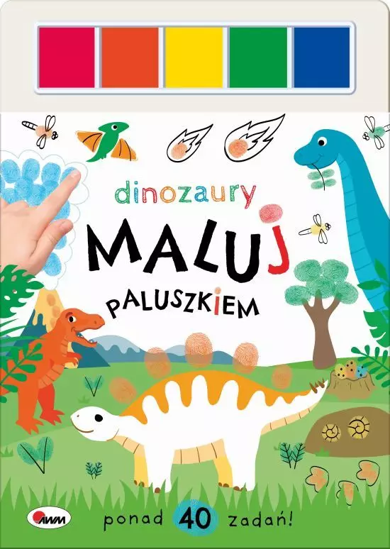 Maluj paluszkiem. Dinozaury - Książki