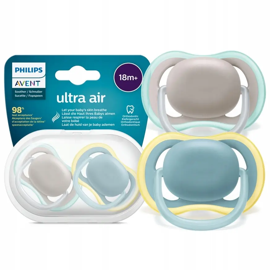 Philips Avent Smoczek ortodontyczny Ultra Air 18m+ 2szt SCF349/01 - Zabawki