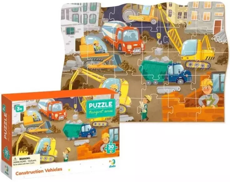 Puzzle 30 elementów. Maszyny budowlane - Puzzle