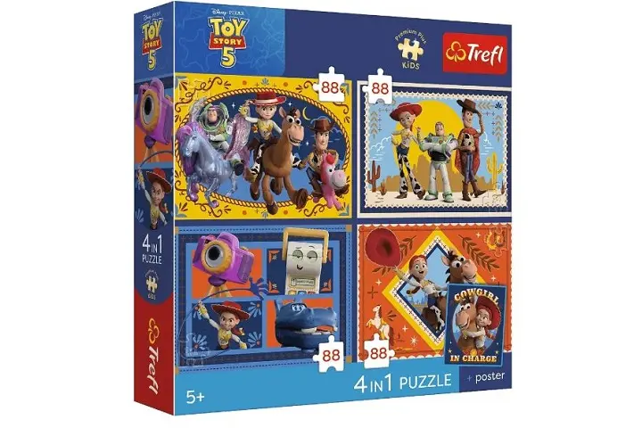 PUZZLE 4x88 PremPlus Kids Czas zabawek TS 34701 - Zabawki